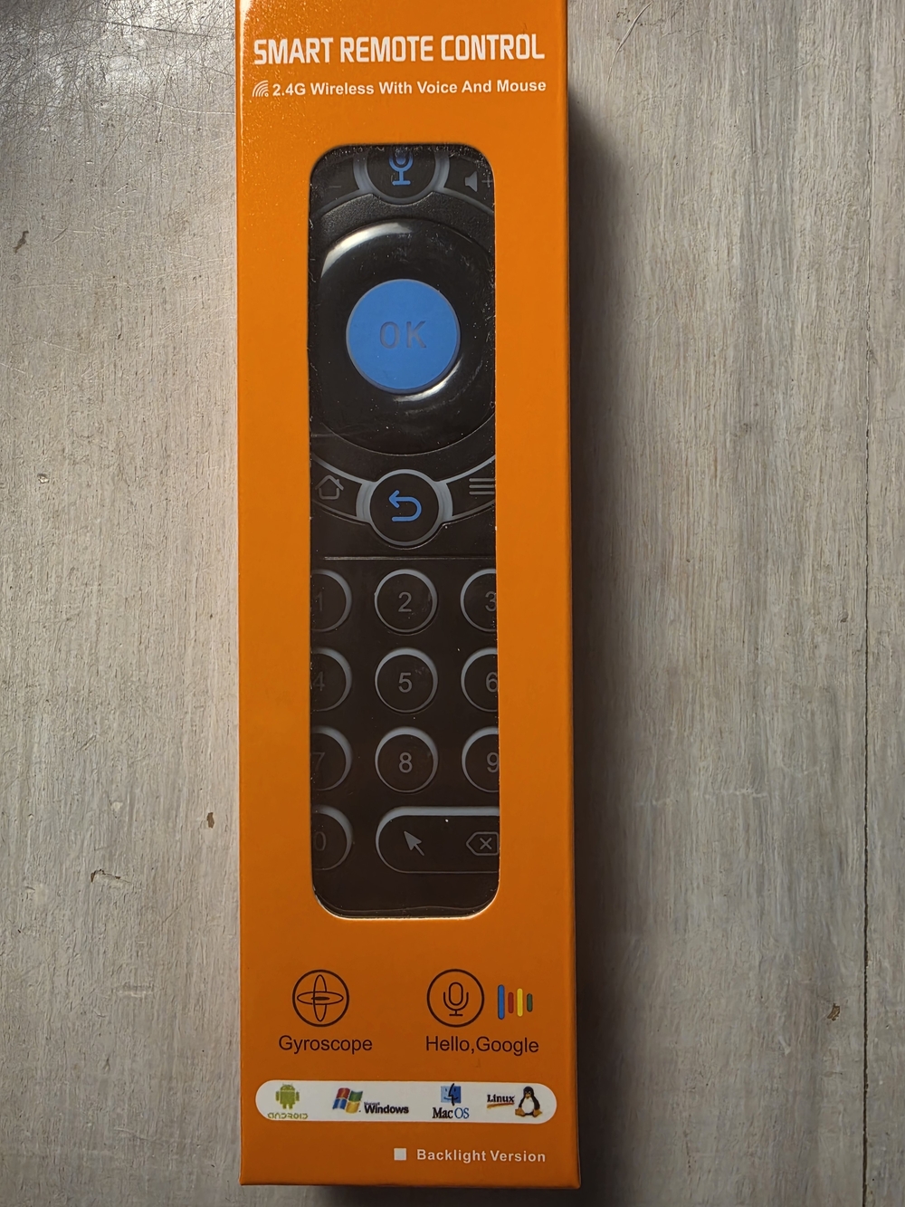 Smart 2.4G Wireless Voice & Mouse Remote Control - Black/Blue